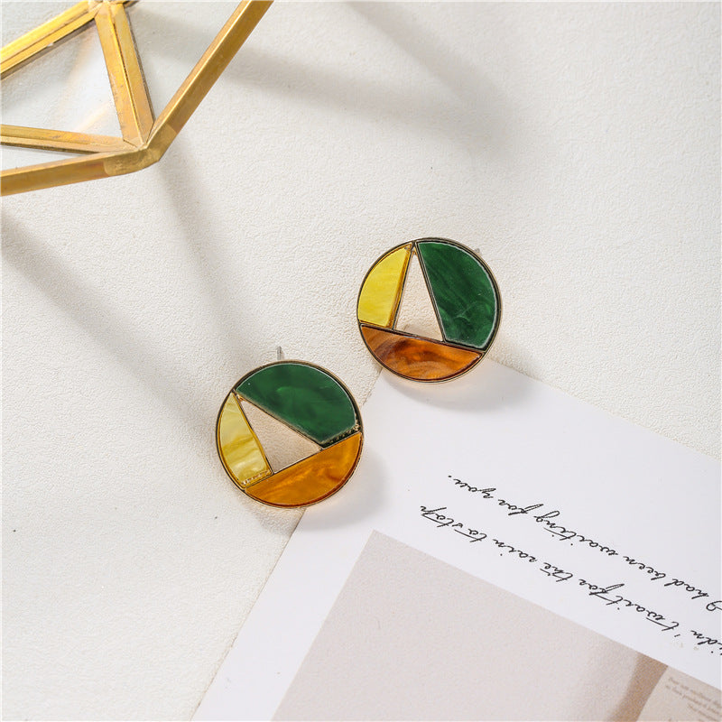 Contrast color personalized Square Earrings