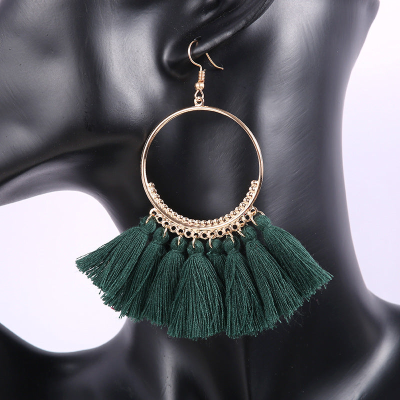 Bohemian tassel earrings