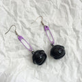 Original hand-made contrasting color bell earrings