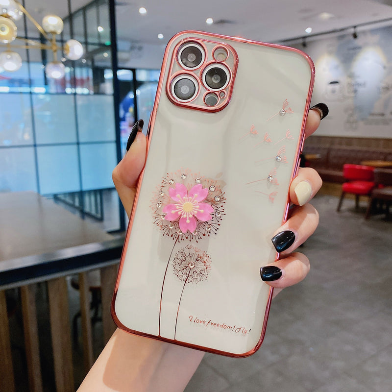 Luxury 3D Cute Flower Spin Stand Holder Phone Case