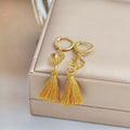 Ear Jewelry European And American New Hit Color Tassel Earrings Earrings