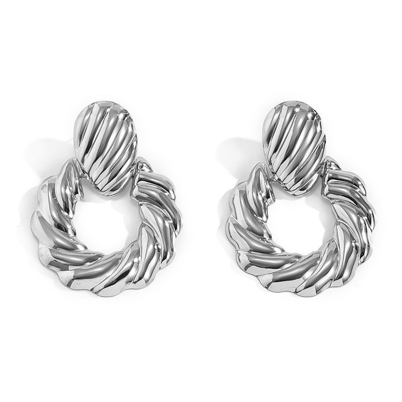 Temperament Twisted Twist Personality Earrings Women