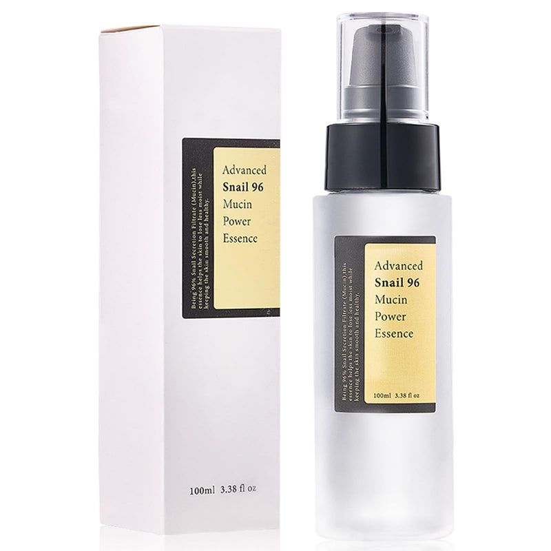 100ml Snail Mucin 96% Power Face Serum, Hydrating Serum for Face with Snail Secretion Filtrate for Dull and Damaged Skin, Power Repairing Essence for Skin Care (3.38 fl oz)