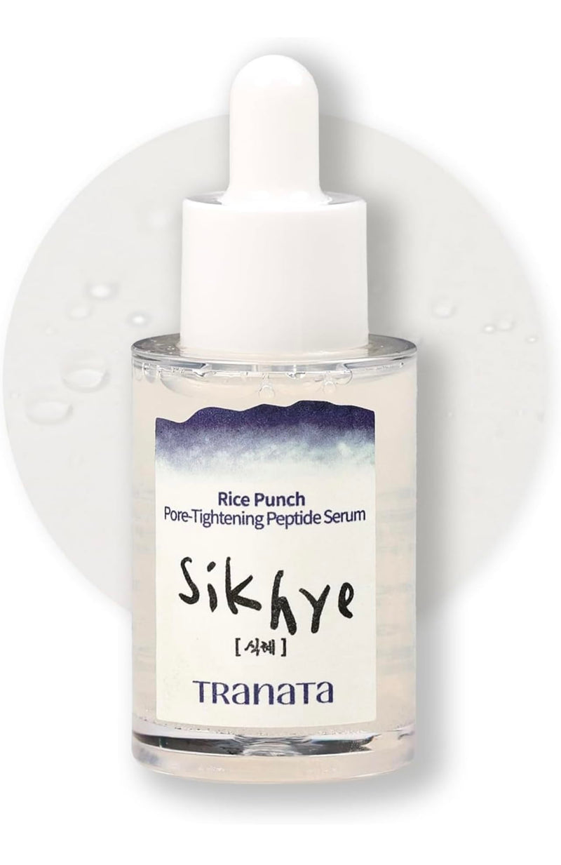 [TRANATA] Rice Punch Peptide Serum Korean Glow Essence with 80% Rice Extract for Glass Skin, Pore Care & Hydration pepride serum for face Korean skincare