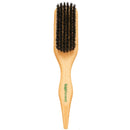 Boar Bristle Slick Back Hair Brush for Sleek Ponytail Bun & Smoothing Baby Hairs & Flyaways - Soft Boar Brush Hair Comb for Women & Men - Teasing Hairbrush with Wide Rat Tail for Sectioning & Parting