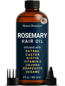 Nexon Botanics Rosemary Oil for Hair Growth 6 fl oz - Natural Scalp and Hair Oil with Batana, Castor, Biotin, Vitamin E, Grapeseed, Jojoba, Sesame - Aceite de Romero y Batana