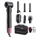 7-in-1 Hair Dryer Brush & Hair Styler, Fast Drying Blow Dryer & Curling StylingTool, Hot Air Styler No Heat Damage, Powerful Multi-Styler for Curling Volumizing Straightening Styling (Blush Pink)