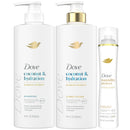 Dove Shampoo & Conditioner Set, Coconut & Hydration, with Dove Flexible Hold Hairspray, Compressed Micro Mist Deep Hydration for Revitalizing Dry, Damaged Hair & Styling (3 Piece Set)