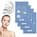 Bio-Collagen Real Deep Mask,Bio Collagen Face Mask Overnight 4PCS Bio Collagen Face Mask, Pure Collagen Films Korean Deep Hydrating Firming Hydrogel Mask Valentine's Day Gifts