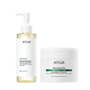 Auna Deep Pore Treatment Duo Heartleaf Pore Control Cleansing Oil, Heartleaf 77 Toner Pad, Exfoliating Facial Pads, After-Cleansing for Gentle Facial Care, Korean Skincare set