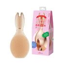 Tangle Rabbit Brush (Rose Gold-Hard Bristles), Gentle Touch Detangler Hair Brush for Men Women & Kids. Wet & Dry Hair. Scalp Massager Brush, Detangling Brush for Adult & Kids Hair