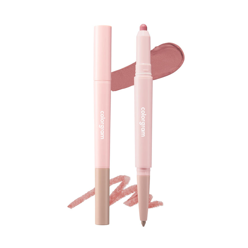 COLORGRAM All In One Over-Lip Maker 02 Cool Pink | Versatile Lip Liner & Contour with Natural Shades, Matte finish, Bigger and Fuller Lips, Plumping effect, Smooth creamy texture