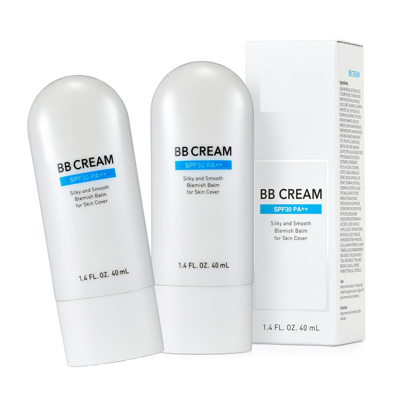 BB Cream with Skin Hydration - lightness, Moisturizing, Natural Finish, 40mlx2packs