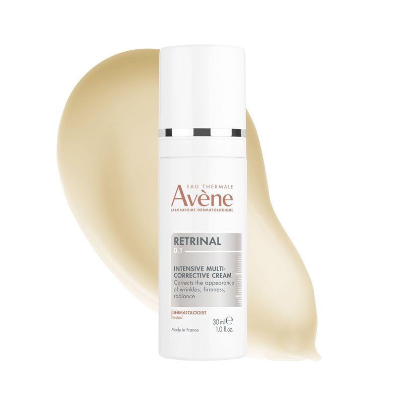 Av�ne Retrinal 0.1% Intensive Multi-Corrective Cream, Retinal Face Cream Formulated with Retinaldehyde, Niacinamide & Hyaluronic Acid, Anti-aging Cream Visibly Reduces Wrinkles & Fine Lines, 1 Fl Oz