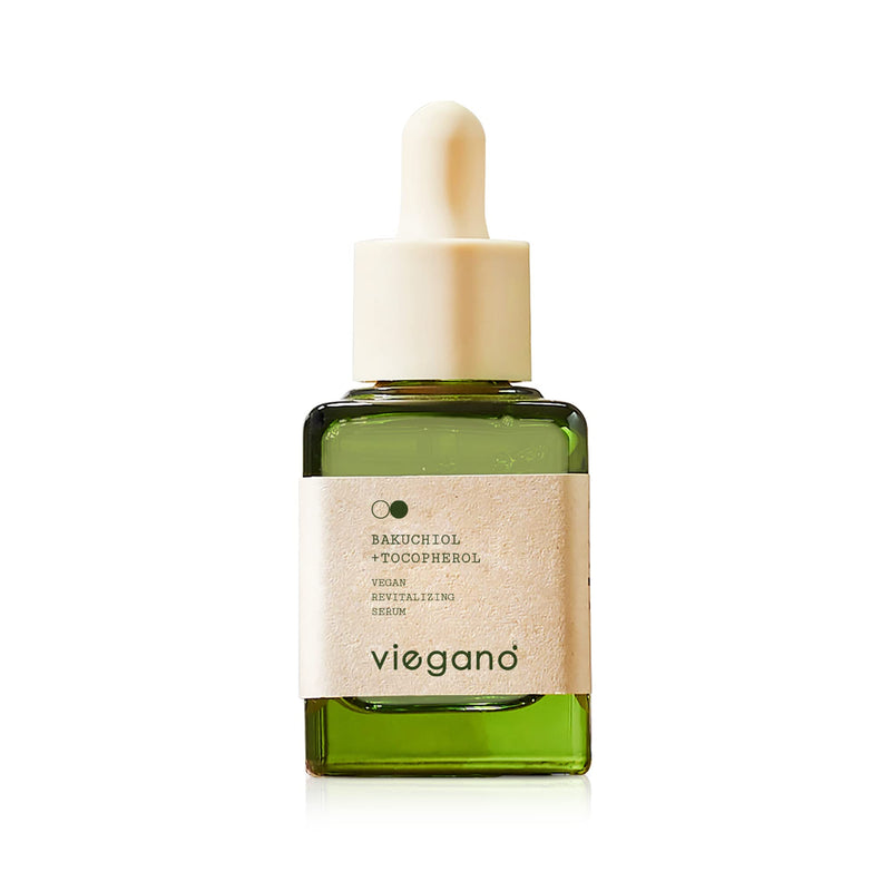 [ viegano ] Rejuvenating Serum with Bakuchiol Retinol Alternative | BAKUCHIOL + TOCOPHEROL | Targets Fines Lines & Wrinkles | Korean Skincare for Elasticity & Uneven texture| 100% Vegan | 35 mL