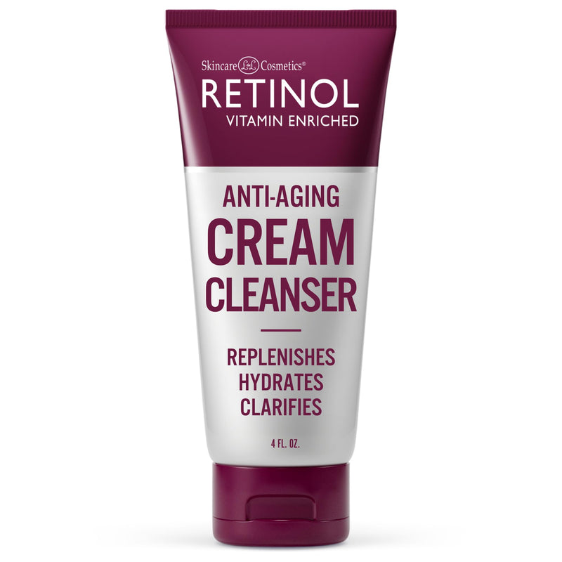 Retinol Anti-Aging Cream Cleanser Daily Deep Cleansing Facial Wash Exfoliates to Improve Skin's Texture & Moisturizes for Cleaner, Softer Face Renewing Vitamin A Minimizes Fine Lines & Wrinkles