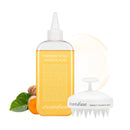 Turmeric Scalp Water Scaler & Shampoo Brush | Scalp Exfoliator for Itchy Oily Dry Scalp, Buildup Remover, Treatment for Excess Sebum Oily Greasy Hair | Korean Hair Care Products, 8.45 fl oz