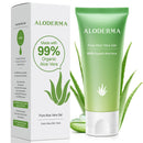 Aloderma 99% Organic Aloe Vera Gel Made within 12 Hours of Harvest, Easy Travel Size Tube for Body, Face, & Scalp, Cooling, Soothing Instant Relief for Skin & Sunburn, Hydrating Aloe Gel, 1.5oz