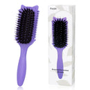 Curl Defining Brush, Curly Hair Brush Defining for Curls Waves & Coils, Volume Styling Women'S Curls, Reduce Pulling Frizz, Funny Cat Ear Designs - Purple