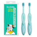Toki Kids Toothbrush for Ages 4-10, Extra-Soft Bristles, BPA Free (2 Pack) (Mint (2ea))