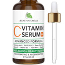 20% Vitamin C Serum With Hyaluronic and Ferulic Acids, Vitamin E - All Natural Serum - Vitamin B3 (Niacinamide), Peptides, Green Tea Extract, Aloe Vera - Anti Aging Facial Serum