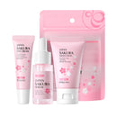 Skin Care Set JAPAN SAKURA Beauty Gift Sets Skin Care Kit with Serum, Eye Cream, Face Cream Travel Kit for Women Wife Mom Teen Girls TSA-friendly Sizes Christmas Gift 3pcs