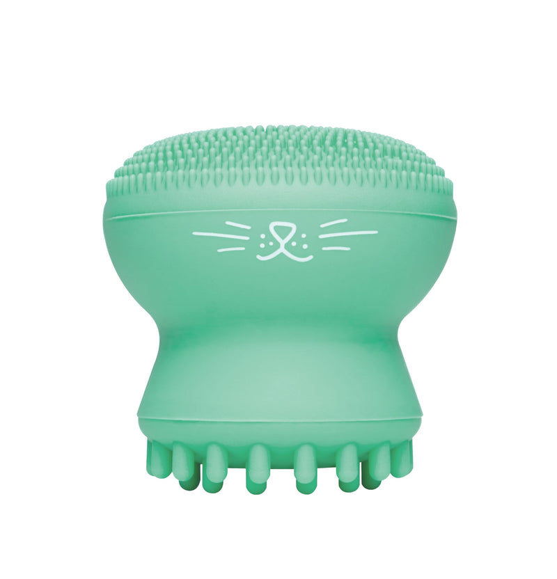 I Dew Care Cleansing Tool - Pawfect Face Scrubber | 3-in-1 Cute Silicone Pore Cleanser, Exfoliator, and Massager with Sponge