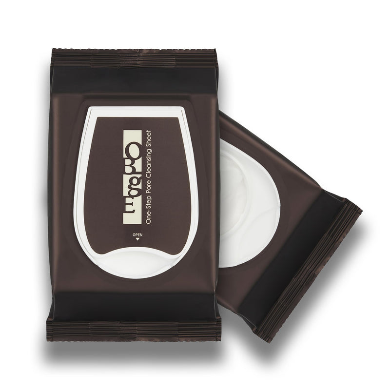 OBgE One Step Pore Cleansing Sheet (32 count) - Travel Essentials, Hypoallergenic, Non-Comedogenic, Gentle Exfoliating Facia Makeup Removal, Deep Cleansing, Blackhead Removal, and Pore Minimizing.