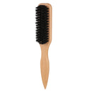 100% Boar Bristle Slick Back Hair Brush, Thick Bristles with Beech Handle for Smooth Sleek Styles, Stiff Reinforced Boar Hairbrush for Parting Backcombing Sectioning Edge Control Flyaways