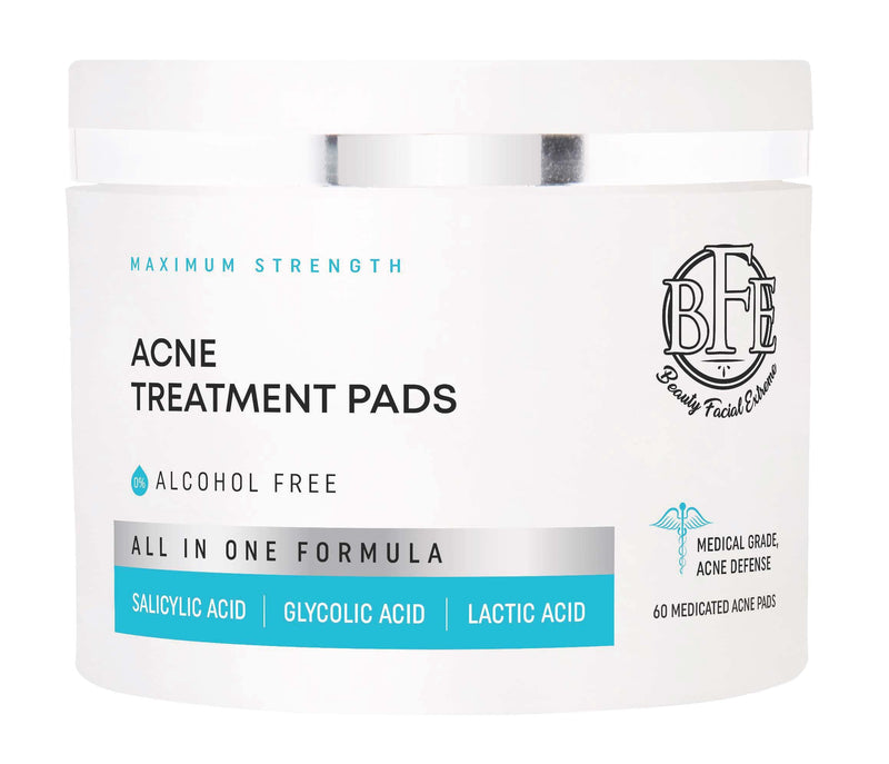 Acne Treatment Pads- Eliminates Cystic Breakouts, Oily Skin & Clogged Pores. Clear Pimple, Whitehead, Blackhead, Dark Spots & Improve Skin Texture.