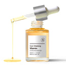 GLAM UP Core Vitalizing Vitamin-C Niacinamide 5% Serum - Hyaluronic Acid, Vitamin-C-B3 for Facial Brightening Clearing Serum, Anti Aging and Improve Skin Tone, Vegan & Cruelty Free 30ml (1.12 Fl Oz)
