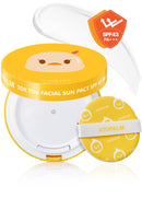 ATOPALM | Tok Tok Facial Sun Pact | Sun Cushion SPF43 PA+++ | Sunscreen Korean | For Dry and Sensitive Skin | Outdoor Sunscreen Compact | Moisturizing Spf Cushion Mineral Cream | Korean Skincare | 15g