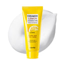 Ceramide Lemon Cleansing Foam 3.3fl oz - Creamy Daily Cleanser with Fruit Extracts and Ceramide NP for Soft, Fresh Skin, Korean Skin Care