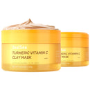 ZealSea Vitamin C American Kaolin Clay Mask with Turmeric, Pro Ultra-Fine Creamy Texture, Deep Pore Cleansing Even Skin Tone Brighten Control Oil Detoxify, 30% Aloe, Jojoba Oil, Shea Butter & Squalane