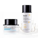 belif Aqua Sun Serum Duo - Hydration & SPF Skincare Set | Lightweight Gel Cream Moisturizer (25ml) & Milky Niacinamide Sun Serum SPF 40, 12hr Moisture, No White Cast, Korean Skin Care