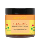 Vitamin C Face Cream with SPF 50 | Reduces Sun Damage & Revives Dull Skin | Organic Hydration | Argan & Avocado Oil Infused Sunscreen Moisturizer | 3.53 Oz (100g)