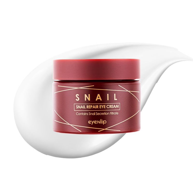 Snail Repair Eye Cream 1.01 fl oz - Anti-Aging & Hydrating Eye Cream with Snail Mucin, Peptides, and Niacinamide to Improve Skin Texture and Resilience, Korean Skincare