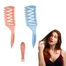 2PCS Curl Defining Brush,Curly Roll Comb, Curl Hair Separating Brush for Curly Hair Wet, Shaping and Defining Curls for Women and Men (Red&Blue)