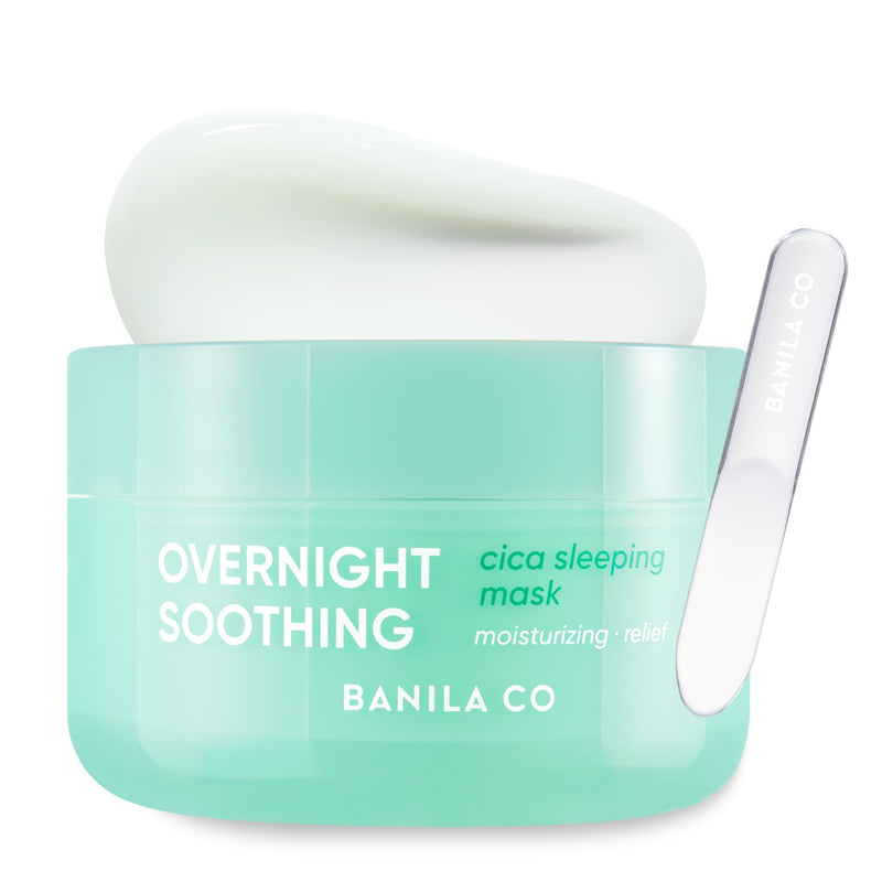 BANILA CO Overnight Soothing Cica Sleeping Mask | Centella Asiatica Water for Calming Skin | Panthenol for Intense Hydration | Korean Facial Skincare Non-Comedogenic (100ml / 3.38 fl oz)
