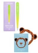I DEW CARE Face Wash Headband - Brown Bear + Tweeze The Day Bundle