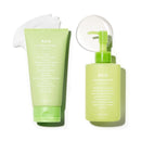 Abib Double Cleansing Duo: Pore Cleansing Oil Heartleaf Oil-Wash 7.10 fl oz & Acne Foam Cleanser Heartleaf Foam 5.07 fl oz I Korean Mild Acidic Daily Face Wash for Acne-Prone Skin, Blackheads, Pore Ca