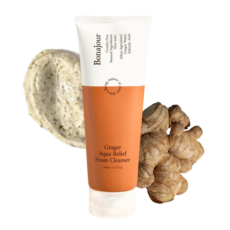 BONAJOUR Ginger Aqua Relief Foam Cleanser, 5.27 fl oz