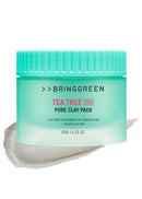 BRING GREEN Tea Tree Cica Pore Clay Pack | Vegan Deep Pore Cleansing Clay Mask, for Pore Purifying, Contains Cica & Tea tree for Soothing & Relieving Stressed Skin 4.23 oz.