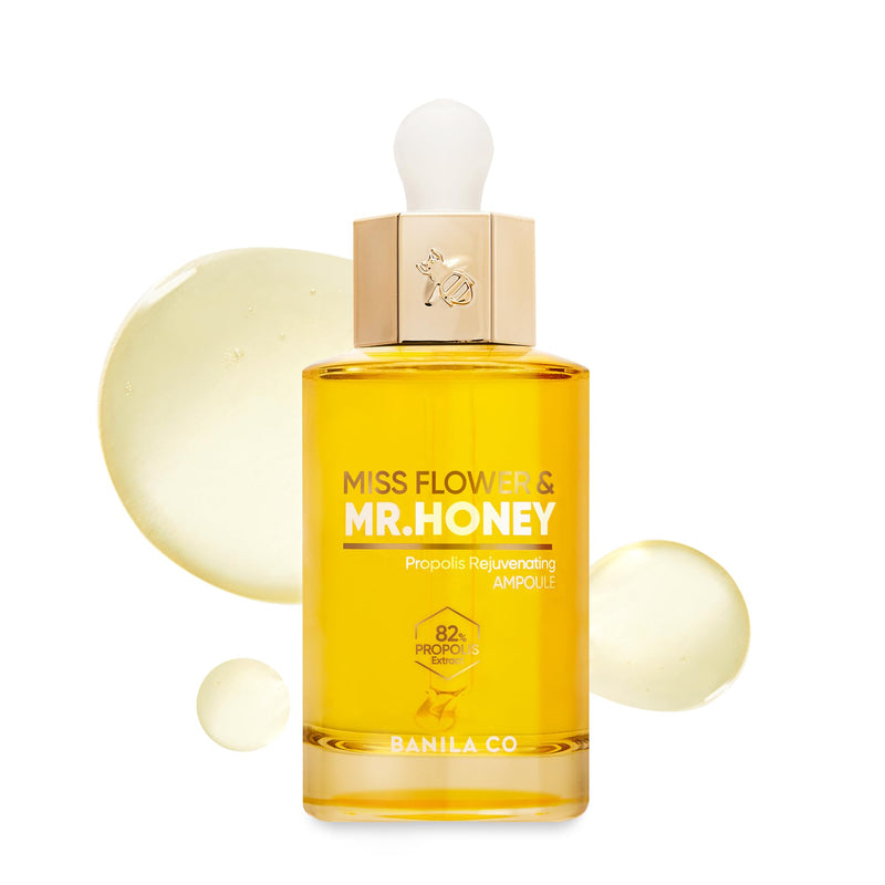 BANILA CO Miss Flower & Mr Honey Propolis Rejuvenating Ampoule | Nourishing Serum with Propolis Extract & Royal Jelly | Hydrating Korean Skincare Essence for Youthful Radiance (50ml / 1.01 fl oz)