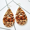 Retro wooden drop earrings female drop earrings carved exaggerated ear jewelry