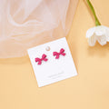 Hyuna Style Spring Girl Candy Color Bow Earrings