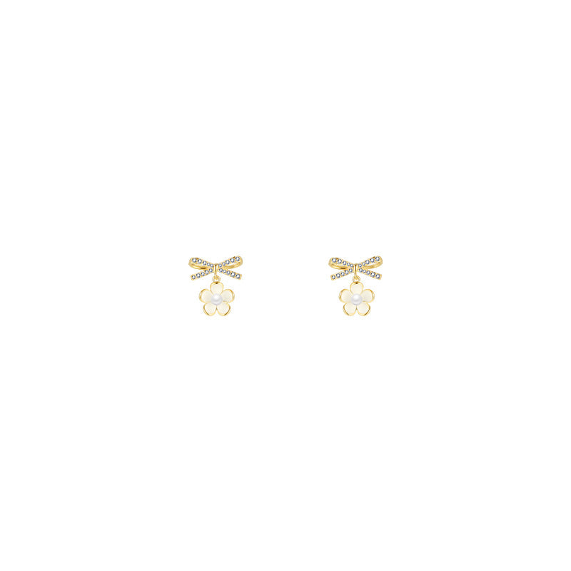 Women's Temperament Fashion Bow Flower Earrings