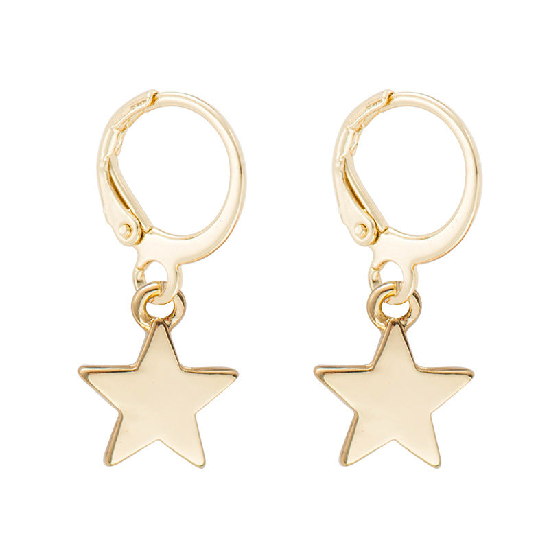 Geometric pattern alloy earrings