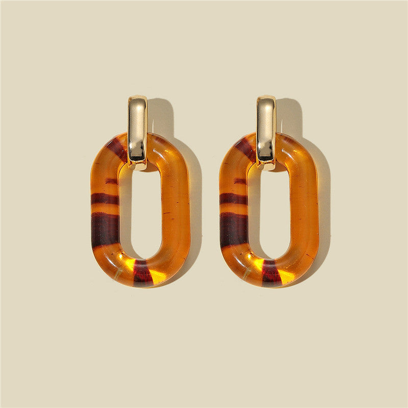 Vintage Geometric Square Acetate Earrings Acrylic