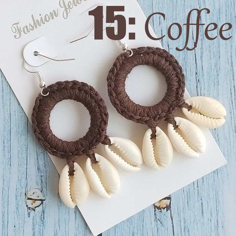 Holiday Hand-Woven Cotton Earrings